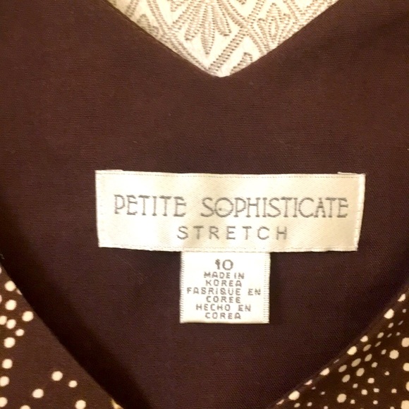 Petite Sophisticate brown dress - Picture 3 of 5